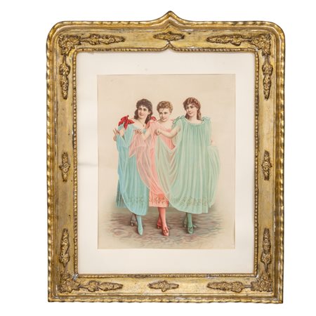 MANIFATTURA SICILIANA DEL XIX SECOLO, Cornice in legno