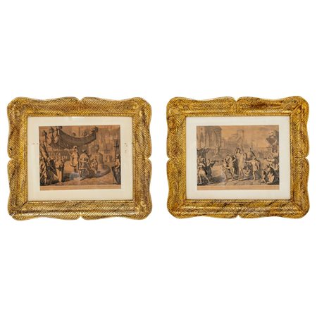 COPPIA DI CORNICI a guantiera