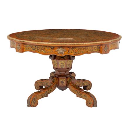 TAVOLO E 4 SEDIE stile Boulle