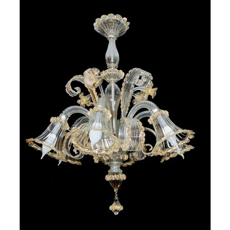 LAMPADARIO E DUE LUMI IN VETRO DI MURANO