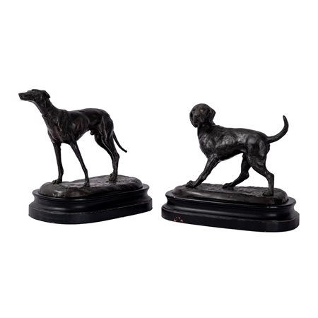 DUE SCULTURE in antimonio