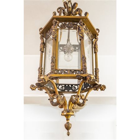 FANALE in bronzo e vetri