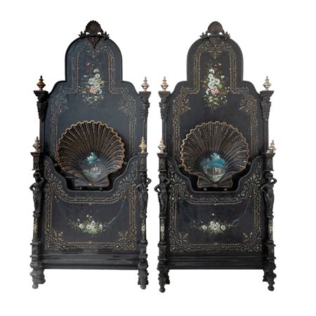 LETTO a quattro spalliere in ferro laccato