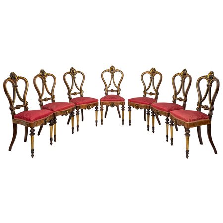 EBANISTERIA SICILIANA DEL XIX SECOLO, Dodici sedie