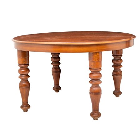 GRANDE TAVOLO circolare in legno di noce