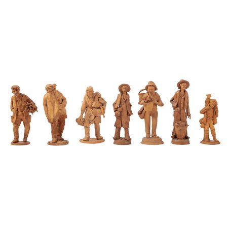 SETTE SCULTURE in terracotta