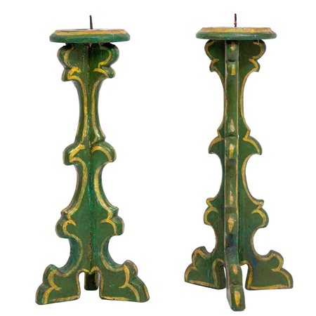 COPPIA DI TORCERI in legno