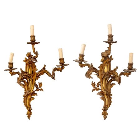 COPPIA DI APPLIQUE stile Luigi XV