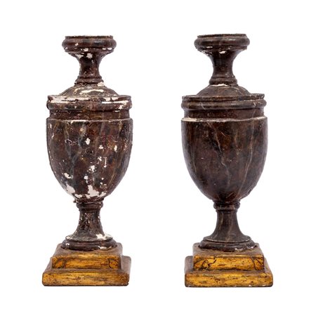 COPPIA DI PIGNE in legno