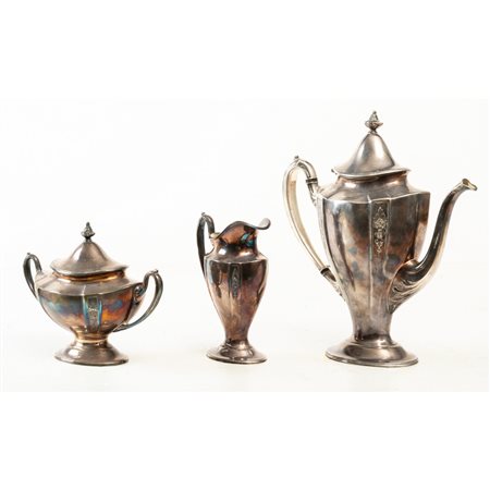 SERVIZIO in metallo argentato