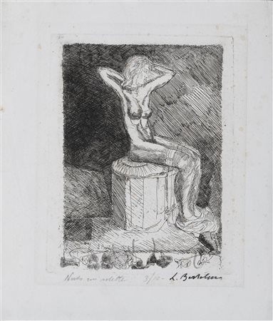 Luigi Bartolini, Nudo con violette, 1936