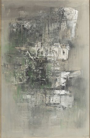 Mario Bionda, Verticale bianco e grigio, 1959
