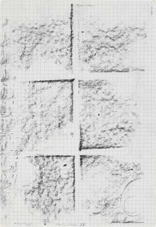 Paolo Masi, (1933) SENZA TITOLO frottage su carta, cm 29x20,5 firma e data...