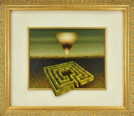 Vanni Viviani, (1937 - 2002) IL DIVINO LABIRINTO DI NATURA PER PERDERSI olio...