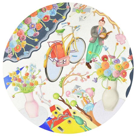 Luca Alinari, (1943 - 2019) COMPOSIZIONE tecnica mista e gesso su tela...