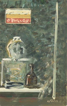 Giancarlo Ossola, (1935 - 2015) OGGETTI tempera su carta a mano, cm 50x32...