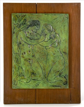 Francesco Messina, (1900 - 1995) GENESI II bassorilievo in bronzo, cm...