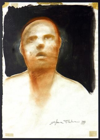 Stefania Fabrizi, (1958) FIGURA MASCHILE acquarello su carta, cm 30x21 firma...