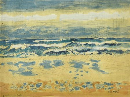 Orfeo Tamburi, (1910 - 1994) LA COUBRE tecnica mista su tela, cm 24x31 firma,...