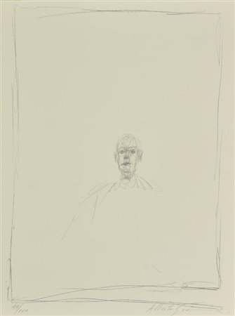 Alberto Giacometti, (1901 - 1966) BUSTE HOMME II litografia su carta, cm...