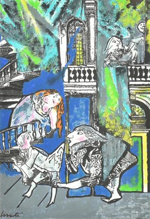 Emanuele Luzzati, (1921 - 2007) LA CACCIATA DEL BARONE TUNDER-TEN-TRONCKH...