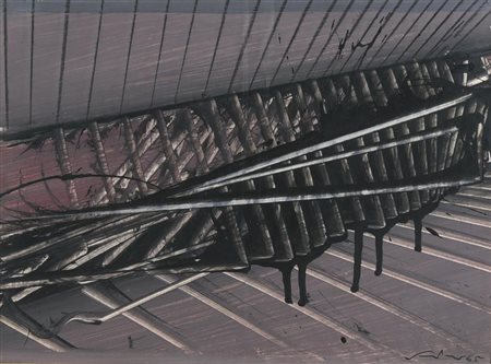 Emilio Scanavino, (1922 - 1986) SENZA TITOLO tempera su cartoncino, cm 30x40...