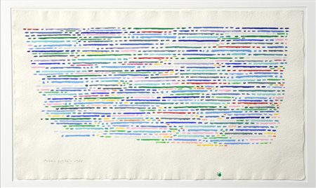 Piero Dorazio, (1927 - 2005) SENZA TITOLO acquerello su carta, cm 32x54,5...