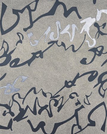 Agostino Ferrari, (1938) SCRITTURA acrilico e sabbia su tela, cm 100x80 sul...