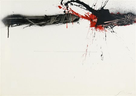 Emilio Scanavino, (1922 - 1986) SENZA TITOLO acrilici su cartoncino, cm...