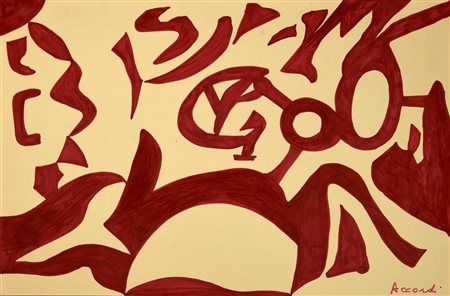 Carla Accardi, (1924 - 2014) SENZA TITOLO pennarello su carta, cm 50x70 firma...