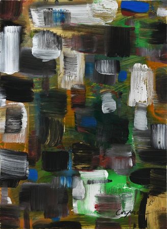 Antonio Corpora, (1909 - 2004) SENZA TITOLO tecnica mista su plexiglass, cm...