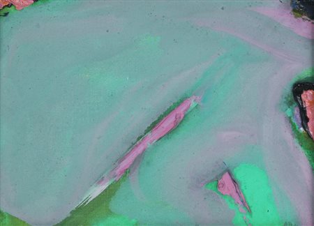 Olivier Debre', (1920 - 1999) PETIT ROSE olio su tela, cm 24x33 sigla e data...