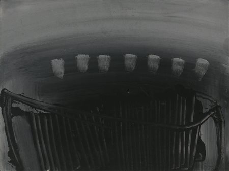 Emilio Scanavino, (1922 - 1986) TRAMATURA olio su cartone applicato su...