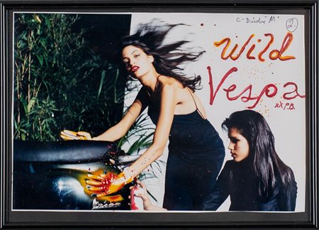 Peter Beard, (1938) WILD VESPA stampa offset, penna e interventi a...