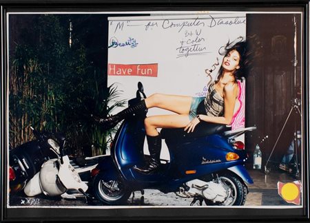 Peter Beard, (1938) HAVE FUN stampa offset, collage, penna e interventi a...