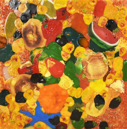 Omar Ronda, (1947 - 2017) GENETIC FUSION materie plastiche, cm 45x45 sul...