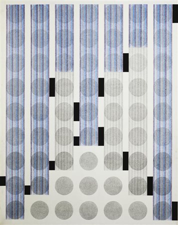 Carlo Nangeroni, (1922 - 2018) MOVIMENTI CONTRARI acrilico su tela, cm...