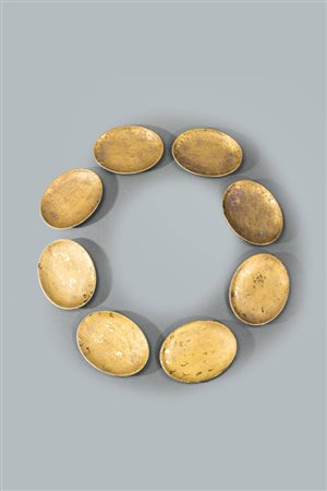 PIERO FORNASETTI<BR>Milano 1913 - 1988<BR>Otto piattini della Collezione Grande Antico