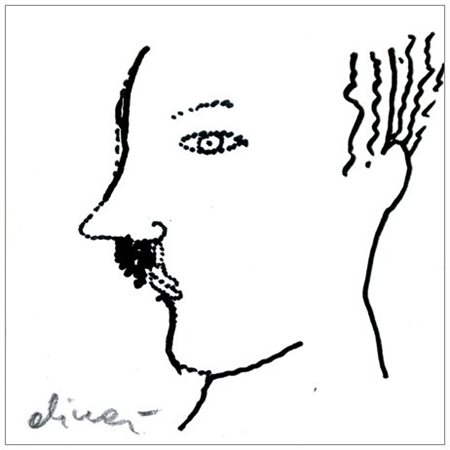 LUCA ALINARI Firenze 1943 Senza titolo Pennarello su carta 9,5 x 9,5. Firma...