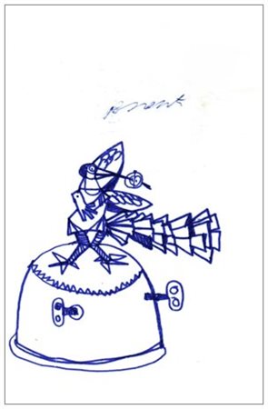 ANTONIO POSSENTI Lucca 1933 Senza titolo Pennarello su carta 14,4 x 9,3....