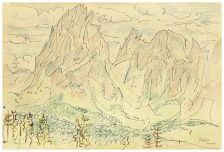 MOSES LEVY Tunisi (Tunisia) 1885 – Viareggio 1968 Senza titolo 1958 Pastelli...