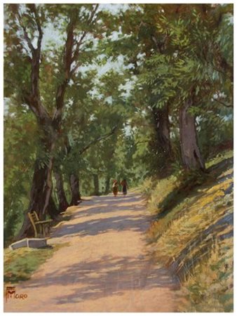 FERRUCCIO MORO Arona 1859 – 1948 Senza titolo Olio su tela 43,5 x 32. Firma...