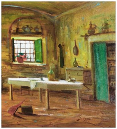 GIOVANNI FREDUCCI Livorno 1919 – 1979 Senza titolo Olio su tavola 39 x 35,5....