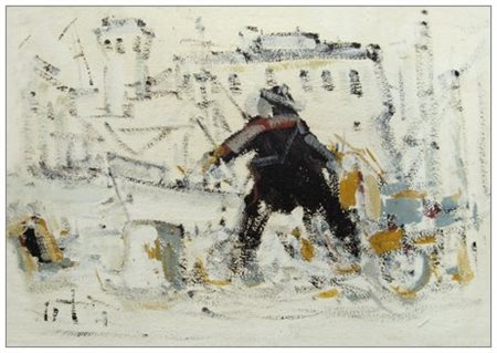 ALVARO DANTI Livorno 1911 – 1985 Senza titolo Olio su faesite 35 x 50. Firma...