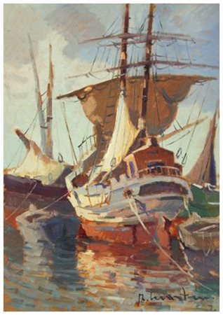 RENZO MARTINI Livorno 1937 – 2005 Senza titolo Olio su faesite 50 x 35. Firma...