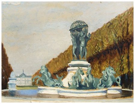 VALENTINO GHIGLIA Firenze 1903 – 1960 Port Royal, Paris 1955 Olio su cartone...