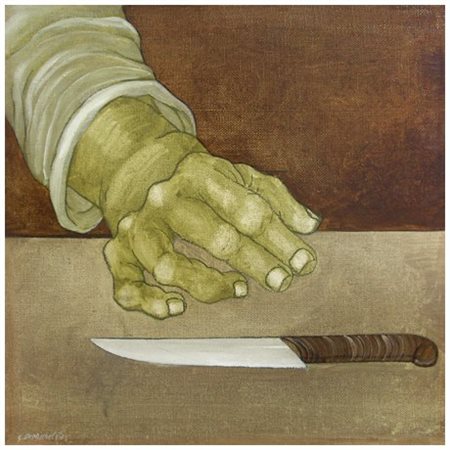 GIOXE DE MICHELI Milano 1947 Senza titolo 1973 Olio su tela 50 x 50. Firma e...