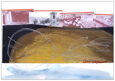 ANTONIO DEL DONNO Benevento 1927 Portar fortuna Pittura e collage su tela 50...