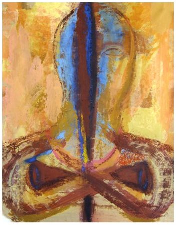 BRUNO CECCOBELLI Montecastello Vibio 1950 Giusto mezzo Pittura su carta...