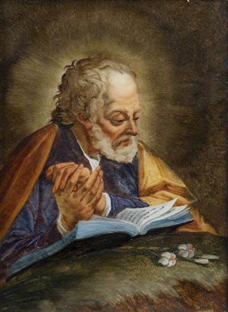 PITTORE DEL XVII SECOLO<BR>"Santo in preghiera"